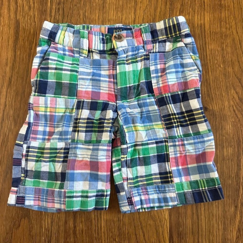 Polo by Ralph Lauren Multicolor Plaid Patchwork Kids Shorts